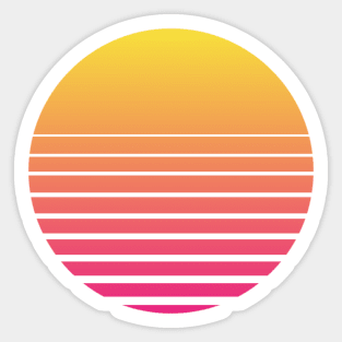 Outrun Retro Sun Sticker